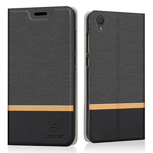 Funda Sony Xperia L1 Riffue Carcasa PU Ultra Delgada con Cartera de Estilo Libro Vaquero Protectora de Folio Flip Case para Sony Xperia L1 - Negro reviews Funda Sony Xperia L1 Riffue Carcasa PU Ultra Delgada con Cartera de Estilo Libro Vaquero Protectora de Folio Flip Case para Sony Xperia L1 - Negro