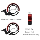 Unsichtbar Fahrradklingel Ring, cofive 2017 Neue Version Aluminium Bike Bell Lenker Alarm Horn Zubehör für 22,2–24 mm Bar, Crisp Laut Mountain Bike Invisibles F Bell, schwarz, 38.5*15mm - 3