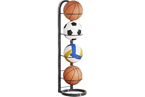 JUMRHFAN Ball Storage Rack,Removable Cube Football Stand, Metal Basketball Stand Ball Holder,Vertical Ball Rack Display Stand for Volleyball Basketball Football Indoor Outdoor