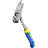 S&amp;R Professional Carpenter Hammer Formwork Hammer 975 Gr. Magnetic, Forged Steel C50. Anti-shock Fiberglass Handle