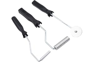 OKJHFD 3Pcs Kit di Strumenti per Rulli in Fibra di Vetro, Attrezzo per Pagaia a Bolle in Lega di Alluminio, Set di Rulli per laminazione in Resina di Vetroresina Professionale per Stampo in FRP