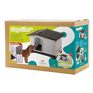 Ferplast DOGVILLA 70 - Cuccia per cani in resina termoplastica con parete ribaltabile, 73 x 59 x 53 cm - immagine 7