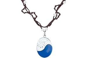 BJPERFMS Collier Vaiana, Bijoux Moana Princess, Ocean Issé a la Main Pendentif, Necklace Vaiana, Collier Fille, Collier Anime Cosplay, Cadeau pour Fille Meilleure Amie
