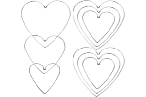 Kichvoe Heart Dream Catcher Rings, 9PCS Valentines Day Metal Macrame Hoops Wreath Form Making Rings for DIY Dream Catcher Craft Mothers Day Party Decoration