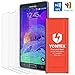 Produktbild YONTEX Akku für Samsung Galaxy Note 4, NFC /Google Wallet, Ersatzakku 3220mAh für Note 4 mit 3 Pack Bildschirmschutzfolie [NOTE 4 IV, N910, N910U 4G LTE]