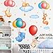 Produktbild Bunte Viele Luftballon Elefant Kaninchen Tiere Wandaufkleber für Kinderzimmer Kind Baby Kindergarten Funny Home Aufkleber