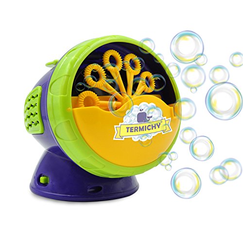 Termichy Automatic Bubble Machine with High Output, Battery Powered Bubble Blower for Indoor/Outdoor Use - Kid's Fun by