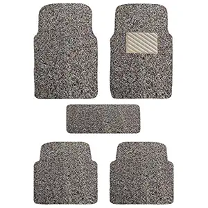 Autofurnish Anti Skid Curly Car Foot Mats (Beige Brown) Compatible with Nissan Magnite 2020