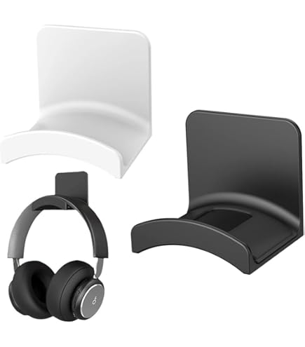 15 Ganzi Portacuffie Da Scrivania E Parete - Supporto Universale Per Cuffie Gaming - Nero E Bianco - Foto 3