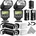 Professional Flash Kit for CANON Rebel T5i T4i T3i T3 T2i T1i SL1, EOS 700D 650D 600D 1100D 550D 500D 100D DSLR Cameras, Canon EOS M Compact Cameras - Includes: 2 Altura Photo E-TTL Auto-Focus Dedicated Flashes + Wireless Camera Flash Trigger and Camera R RS.24369.00