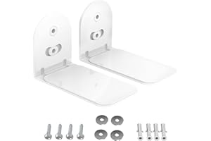 PlusAcc Support Mural pour Barre de Son Compatible avec Le Haut Parleur TV Bose, JBL, Sonos, Samsung, la majorité, Les Supports de Fixation Murale pour Barre de Son avec kit de matériel (Blanc)