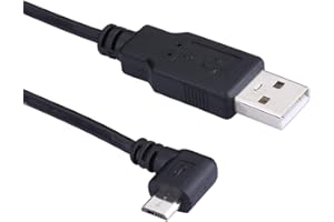 LARRITS Bardzo długi kabel USB A do Micro B USB 90 stopni kąt prosty przewód do ładowania 5 m do nawigacji GPS nawigacji samochodowej kamera samochodowa kamera samochodowa DVR kamera cyfrowa kamera