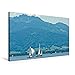 Produktbild Premium Textil-Leinwand 75 x 50 cm Quer-Format Chiemsee - Wassersport bei Kaiserwetter | Wandbild, HD-Bild auf Keilrahmen, Fertigbild auf hochwertigem Vlies, Leinwanddruck von Dieter-M. Wilczek