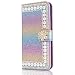 Produktbild Samsung Galaxy S7 Edge Hülle,Samsung Galaxy S7 Edge Hülle,Skin Prämie PU Weich Portfolio Snap Hülle Skin Skin Flip Fall for Samsung Galaxy S7 Edge Rainbow Purple