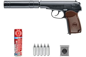 ECOMMUR Legends Makarov PMK KGB Rusa | Pistola de balines (Bolas BB's de acero) y CO2 umarex. Semiautomática, Calibre 4.5mm