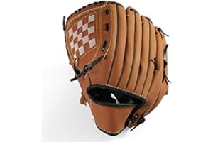 CUASTING Gants de baseball en forme de balle de sport de plein air 2 couleurs pour la main droite pour adulte femme train Marron 11,5 cm