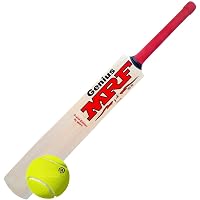 Kansal Traders M_F Genius Virat Kohli Popular Willow Cricket Bat with Ball (Size-6)