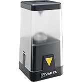 VARTA Camping lamp, LED, rechargeable and battery operated, outdoor ambiance L30RH camping flashlight, dimming and night light functions