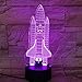 Produktbild Apollo Projekt Space Shuttle Columbia 3D Lampe Nachtlicht Bunt Mit Fernbedienung Led Nachtlicht Lampe Hologramm Für Festival Belohnung