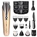 Produktbild Rasierer Herren Elektrisch, Luckyfine Bartschneider Trockenrasierer Reparatur Augenbraue Messer Nase Haar Maschine 11 in 1 mit Reinigungs Ladestation