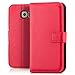 Produktbild Saxonia Tasche Samsung Galaxy S6 Hülle Flip Case Schutzhülle Handytasche mit Kartenfach Rot