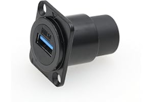 DRRI Connettore di tipo D da USB 3.0 a USB 3.0 femmina da pannello femmina per montaggio a pannello accoppiatore pass-through