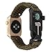 Produktbild Hunpta NEUE Nylon-Seil-Survival-Armband-Uhr Band mit Kompass für iWatch Apple Watch Serie 1/2 38MM /42MM (B, 38MM)
