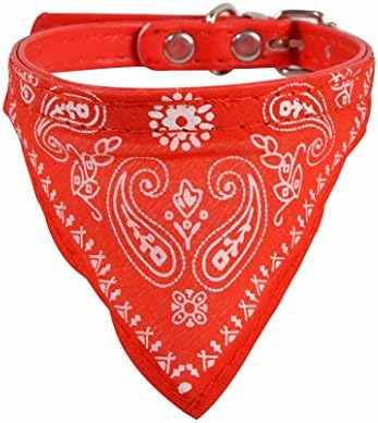 RenZhenDian Adjustable Cool Scarf Bandana Collar for Pet Dog Cat Puppy (Red)