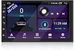 CUQI Radio samochodowe 2 DIN Android, 7 cali 1080P HD ekran dotykowy Android 11 radio samochodowe z nawigacją GPS, radio FM, Bluetooth, Mirrorlink, WiFi, sterowanie na kierownicy, 2G+32G, 2 porty USB