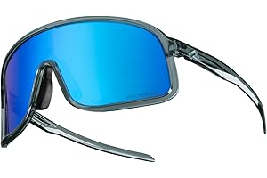 ROCKBROS Occhiali Polarizzati Uomo Donna, Occhiali da Sole Ciclismo Sportivi Protezione UV400 Antivento, Adatto per Bici Corsa MTB Pesca Guida Running