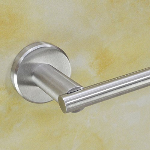 Weare Home Badezimmer Accessoires Einzeln silbern Handtuchstange aus hochwertig 304 Edelstahl Wandmontag Modern Einfach Design gebürstet finished Bohren - 6