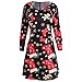Produktbild TEBAISE Weihnachten Kleid Damen Mini Kleider Weihnachtsbäume Weihnachts Santa Schneemann Rentier Rudolph Geschenk Damen Swing Top