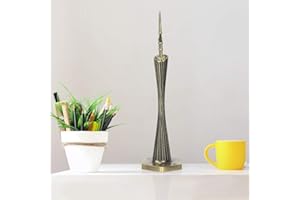 Marhynchus Metal Canton Tower model Guangzhou mała talia, vintage, rzemiosło artystyczne, pamiątka z ornamentów (brąz)