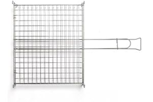 BRIGROS MasterCook grill ze stali nierdzewnej, składany ruszt do grilla, do grilla, kominka i grilla, akcesoria do grilla, odporny na wysokie temperatury grill rybny