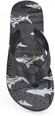 Boys Shark FLIP Flop - Black 13/1