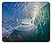 Produktbild Wave Mouse Pad, Inside Hollow Crashing Morning Waves Water Details Energetic Summer Surf Image Gaming Mousepad Office Mouse Mat Teal Pale Blue
