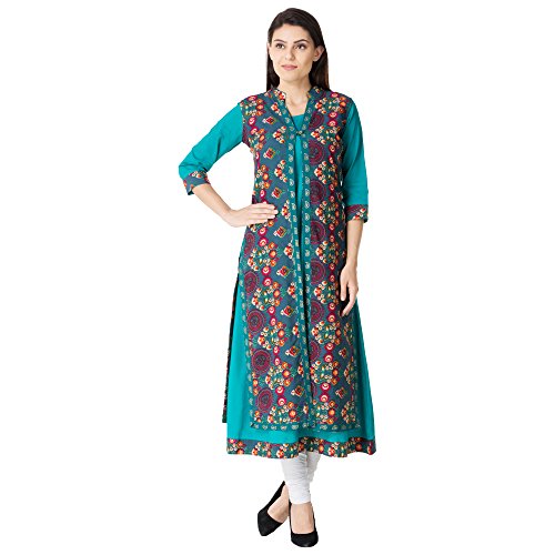 double layer kurti limeroad