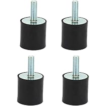 Ammortizzatori In Gomma Antivibranti Uadme - 4 Pezzi Per Compressori, Motori E Pompe, Filettatura M8 30x15 Mm