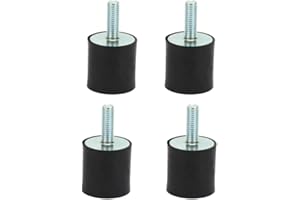 PLYISTY 4PCS M8 Gummi-Stoßdämpferhalterungen, schwingungsdämpfer m8 leiser Schwingungsdämpferblock, stoßdämpfender Schwingungsdämpfer, für Luftkompressoren, Dieselmotoren(VD30*30 M8*23)