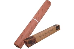 ‎SANTOS SANTOS original Pink Butcher Paper Rolle - 60cm x 45m - festes & unbeschichtetes Metzgerpapier - ideal für "Longjobs", Smoken & "low and slow"grillen