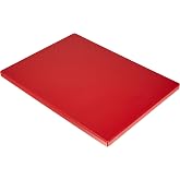 Metaltex - Professional Kitchen Cutting Board, Polyethylene, Red, 38 x 28 x 1.5 cm