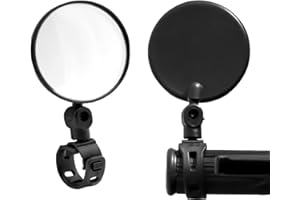 SHIZHUNIAO Specchietti per Bicicletta, 2 Pezzi Specchietto Retrovisore Bici Girevole a 360°, Regolabile Manubrio Montato Specchio Convesso per Mountain Road Bike, Bici elettrica