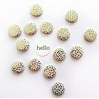 Magneten Set Punkte weiß gold Herr Fuchs 8 Stück