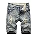 Produktbild KERULA Jeans Herren Männer Sommer Kurze Hommes Jean Shorts Bermuda Skate Board Harem Fashion Regular Original Straight Jeanshose Designer Hose
