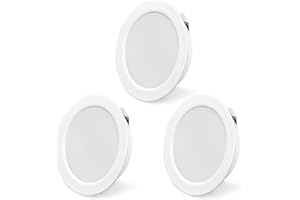 KYOTECH Set di 3 Faretti LED da Incasso per Mobili 230 V 3,5 W IP44 G4 LED 20 mm Ultra Piatti, 4000 K per Cappa da Cucina Bagno (Bianco)