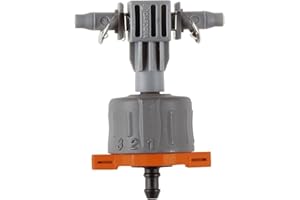 GARDENA Micro-Drip System Adjustable Inline Drip Head: Pressure-equalizing drip head for plant troughs with different water requirements (8317-20)