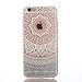 Produktbild iPhone 7 Plus Hülle, iPhone 8 Plus Hülle, MUTOUREN Durchsichtig Schutzhülle Durchsichtig TPU Silikon Case Cover Ultradünne Etui Crystal Transparent Weich Flexibel Rückdeckel Kratzfeste Stoßdämpfende Indische Sonne Henna Mandala, Blau