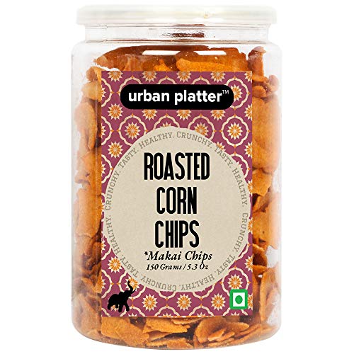 Urban Platter Roasted Corn Chips (Makai Chips), 150g / 5.3oz [Crunchy, Spicy, Delicious]
