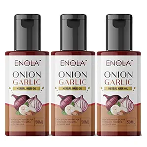 ENOLA Onion Garlic Hair Oil (Pack of 3 ) ( 50ml)