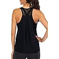 Superora Workout Tops Loose fit Racerback Tank Tops for Women Mesh Backless Tank Running Tank Tops